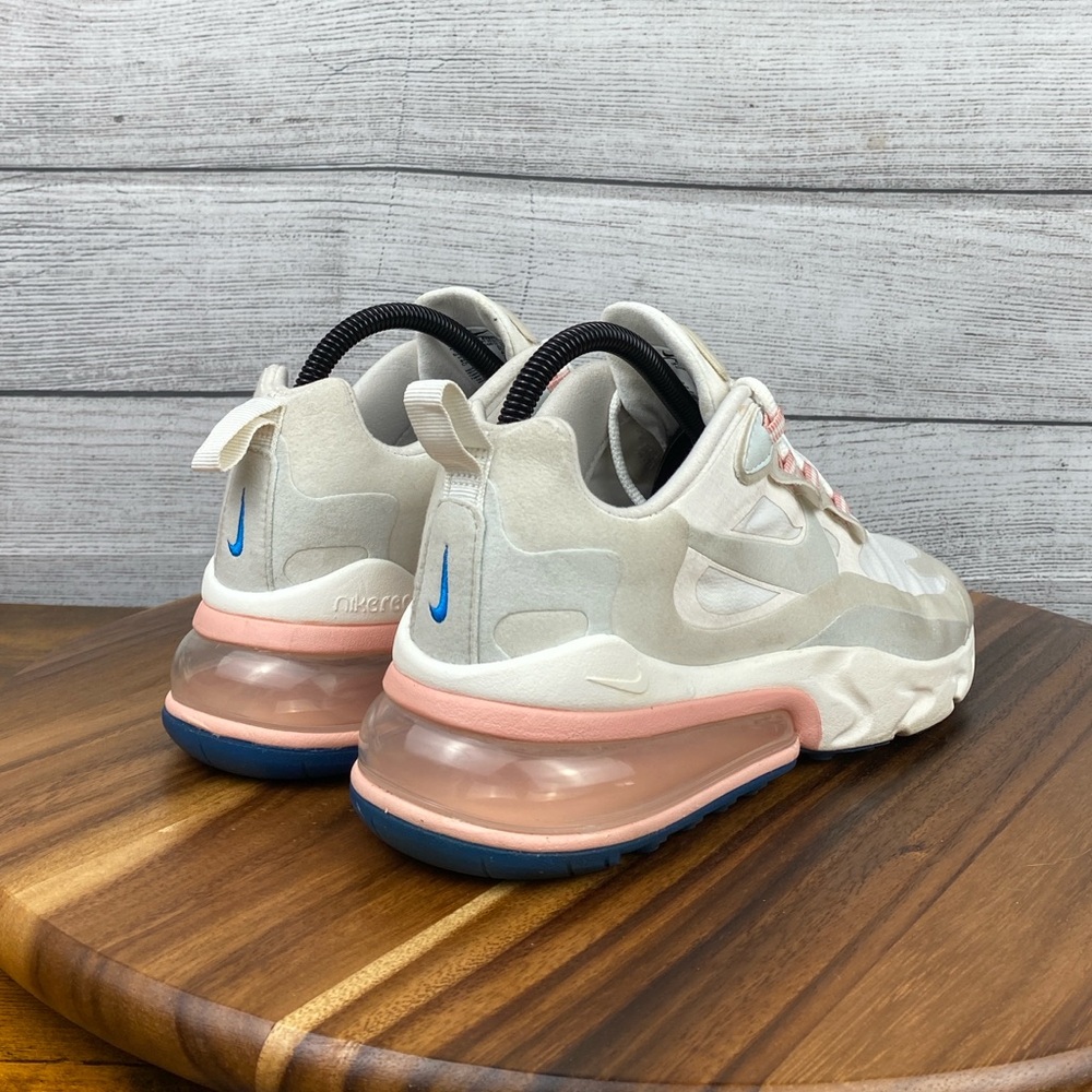 Nike Air Max 270 React Summit White Light Pink Shoes AO4971-100 Women’s Size 8 - Picture 5 of 12